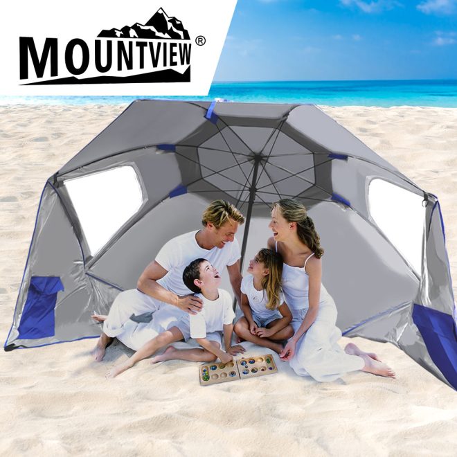 Beach Umbrella Outdoor Umbrellas Sun Shade Garden Shelter – 2 M, Blue