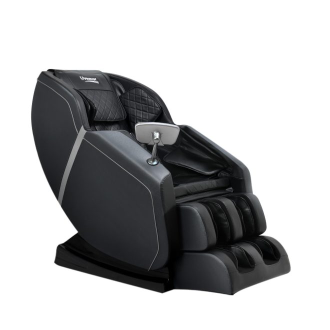 Electric Massage Chair Full Body Reclining Zero Shiatsu Heating Massager – Black and Grey