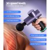 30 Speed Massage Gun 4 Heads Vibration Muscle Massager Chargeable Purple