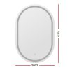 LED Wall Mirror With Light 50X75CM Bathroom Decor Oval Mirrors Vanity