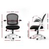 Office Chair Mesh Computer Desk Chairs Work Study Gaming Mid Back – Black