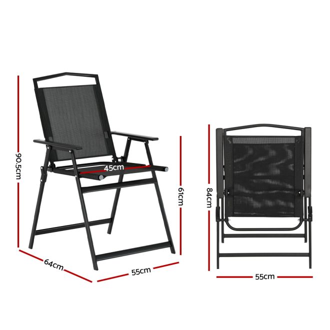 Outdoor Chairs Portable Folding Camping Chair Steel Patio Furniture