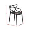 4PC Outdoor Dining Chairs PP Portable Stackable Chair Patio Furniture