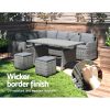 Outdoor Dining Set Wicker Table Chairs Setting 8 Seater