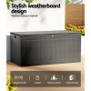 Outdoor Storage Box 830L Container Lockable Garden Bench Tool Shed Black