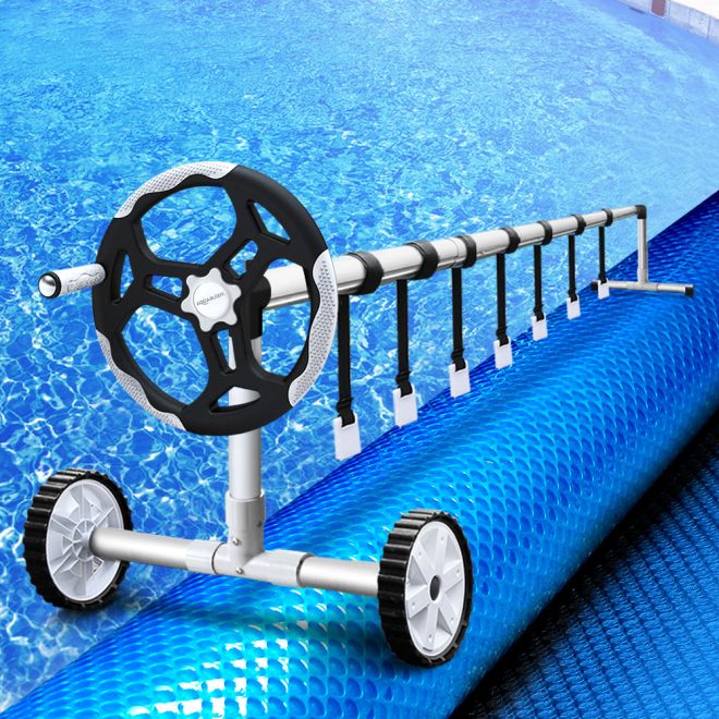 Swimming Pool Cover Pools Roller Wheel Solar Blanket Covers – 10×4 m