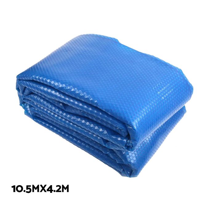 Aquabuddy Pool Cover 500 Micron 10.5×4.2m Swimming Pool Solar Blanket 5.5m Roller