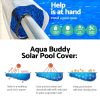 Aquabuddy Pool Cover 500 Micron 10.5×4.2m Swimming Pool Solar Blanket 5.5m Blue Roller