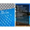 Aquabuddy Pool Cover 500 Micron 10.5×4.2m Swimming Pool Solar Blanket 5.5m Blue Roller