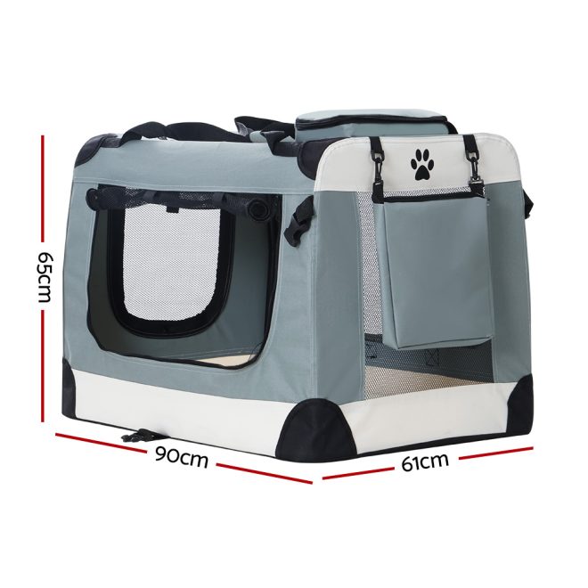 Pet Carrier Soft Crate Dog Cat Travel Portable Cage Kennel Foldable – 2XL