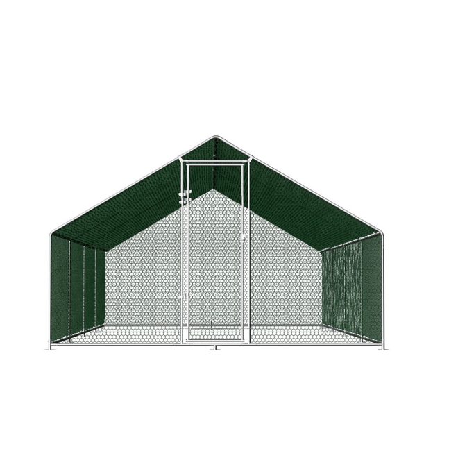 Chicken Coop Cage 3x8x2m Galvanised Steel