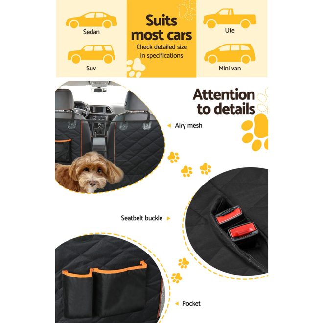 Pet Car Seat Cover Dog Protector Hammock Back Waterproof Belt Non Slip Mat – 132×140 cm