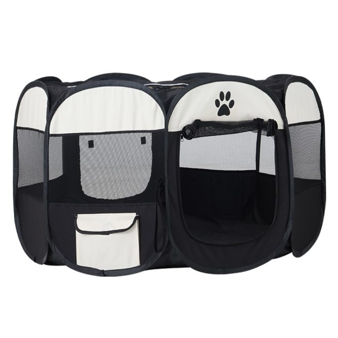 Dog Playpen Pet Playpen Enclosure Crate 8 Panel Play Pen Tent Bag Puppy Fence – 3XL