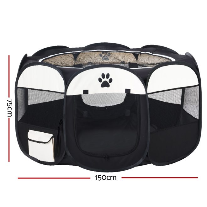 Dog Playpen Pet Playpen Enclosure Crate 8 Panel Play Pen Tent Bag Puppy Fence – 3XL