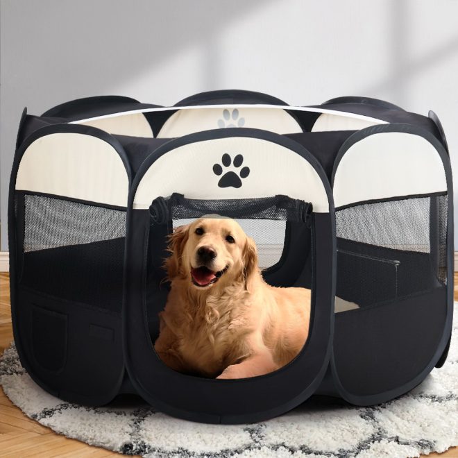 Dog Playpen Pet Playpen Enclosure Crate 8 Panel Play Pen Tent Bag Puppy Fence – 3XL