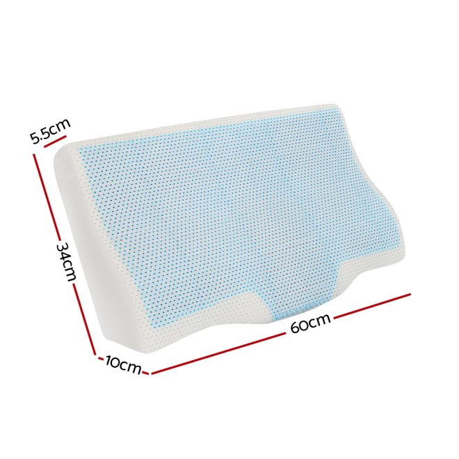 Memory Foam Contour Pillow Cool Gel Bamboo Cover