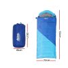 Sleeping Bag Kids Camping Hiking Winter – 172×70 cm, Blue