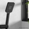 Handheld Shower Head 3.1” High Pressure 3 Spray Modes Square Black