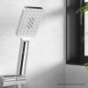 Handheld Shower Head 3.1” High Pressure 3 Spray Modes Square Chrome