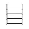 Shoe Rack Stackable Shelves 4 Tiers Shoes Storage Stand Black – 55x28x73 cm