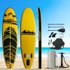 Stand Up Paddle Board Inflatable SUP Surfboard Paddleboard Kayak 10FT – Yellow and Black