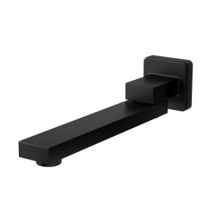 Bathroom Mixer Spout Wall Bath Tap Square Swivel Bathtub Black