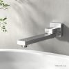 Bathroom Mixer Spout Wall Bath Tap Square Swivel Bathtub Chrome