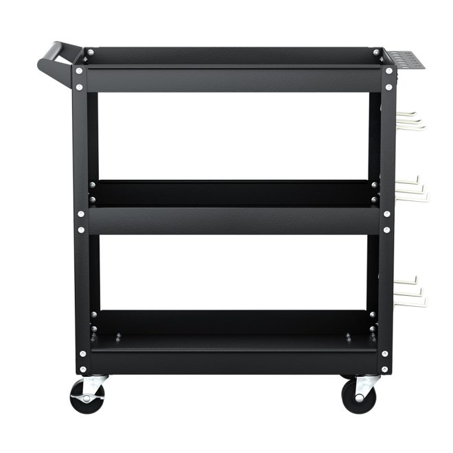 Giantz 3-Tier Tool Cart Trolley Toolbox Workshop Garage Storage Organizer 150kg – Black