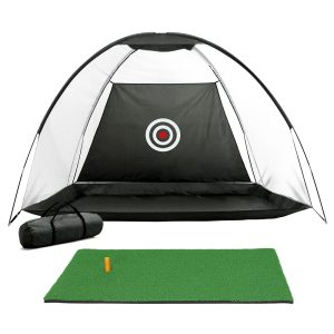 3M Golf Practice Net And Training Mat Set Driving Target Black