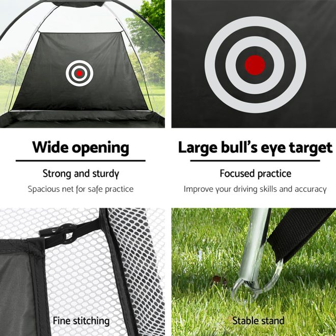 3M Golf Practice Net And Training Mat Set Driving Target Black