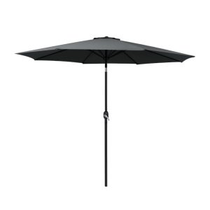 Outdoor Umbrella Umbrellas Beach Pole Garden Tilt Sun Patio UV 2.7m – Black