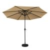 Outdoor Umbrella 3m Base Beach Pole Garden Tilt Sun Patio UV – Beige