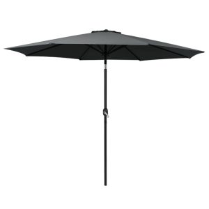 Outdoor Umbrella 3m Umbrellas Beach Garden Tilt Sun Patio Deck Pole UV – Black