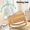 Rocking Chair Armchair Boucle Accent Chairs Sherpa Upholstered White