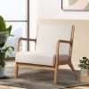 Armchair Lounge Chair Accent Armchairs Couch Sofa Bedroom Wood – Beige