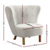 Armchair Lounge Accent Chair Armchairs Couch Chairs Sofa Bedroom – White