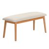 Dining Bench Upholstery Seat Wooden Chair 106cm