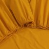 Elan Linen 100% Egyptian Cotton Vintage Washed 500TC Double Bed Sheets Set – Mustard