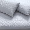 Elan Linen 100% Cotton Quilted Fully Fitted 50cm Deep Waterproof Mattress Protector – DOUBLE