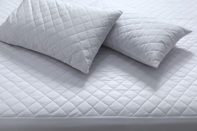 Elan Linen 100% Cotton Quilted Fully Fitted 50cm Deep Waterproof Mattress Protector – DOUBLE