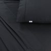 Elan Linen 100% Egyptian Cotton Vintage Washed 500TC 50 cm Deep Bed Sheets Set – Mega King, Charcoal