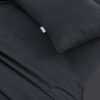 Elan Linen 100% Egyptian Cotton Vintage Washed 500TC Queen Bed Sheets Set – Charcoal