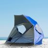 Havana Outdoors Beach Umbrella 2.4M Outdoor Garden Beach Portable Shade Shelter – Blue