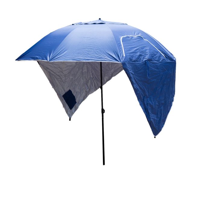 Havana Outdoors Beach Umbrella 2.4M Outdoor Garden Beach Portable Shade Shelter – Blue