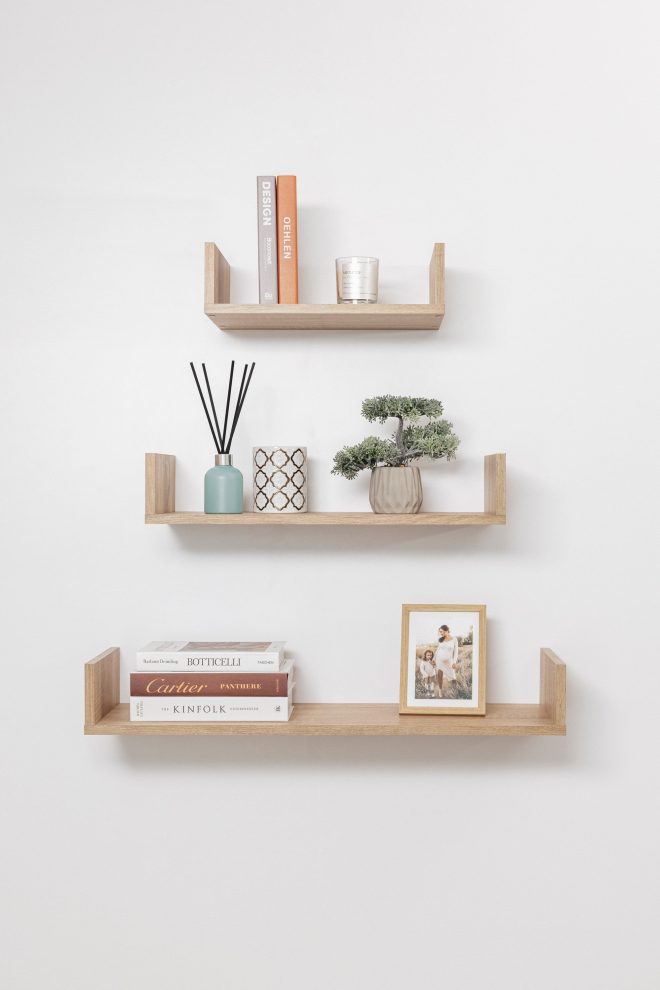 OSLO THREE PIECE SHELF KIT – Oak