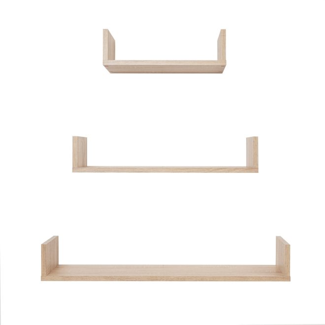 OSLO THREE PIECE SHELF KIT – Oak