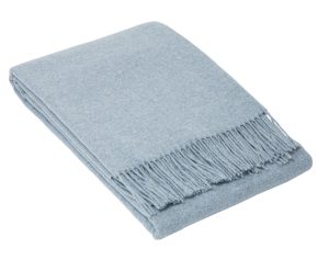 Oxford Throw – Merino Wool Blend – Sky Blue