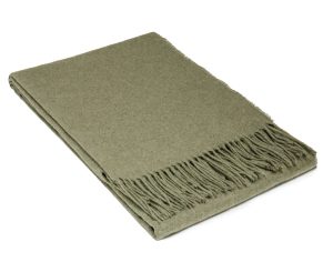 Paddington Throw – Fine Wool Blend – Olive