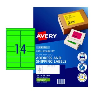 AVERY LaserLabel L7163F Y14Up Pack of 25 – Green