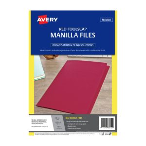 AVERY Manilla Folder Red FC Pack of 20